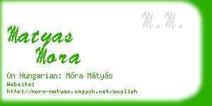 matyas mora business card
